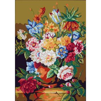 Πίνακας Κεντήματος ''Λουλούδια" διάσταση 35 x 50 cm 14.836 Gobelin-Diamant